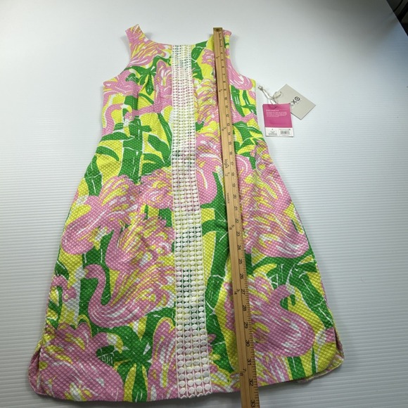 NWT Lilly Pulitzer By Target Large Flamingo Fan Dance Shift Dress Women's 4 - Picture 4 of 8